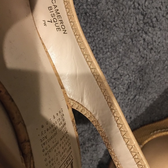 Market leather sling-back cork wedges - Picture 8 of 8